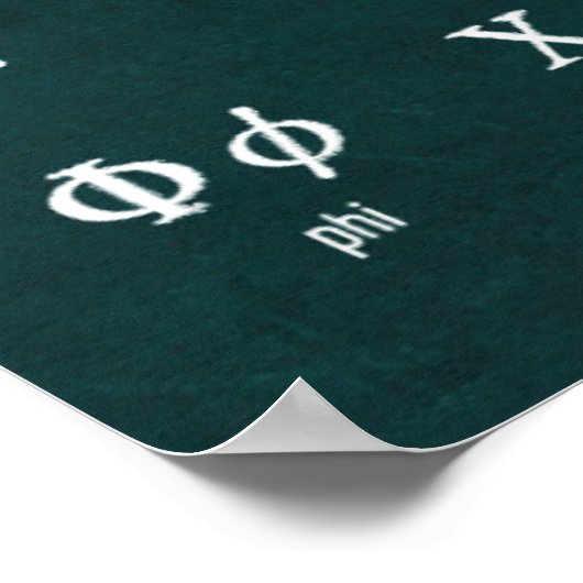 Griekse brieven poster (Hoek)