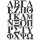 Griekse brieven sticker (Voorkant)