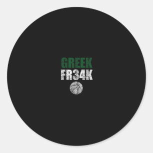 Griekse broer uit Milwaukee Wisconsin Schets Kampi Ronde Sticker