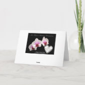 Griekse bruiloft Gefeliciteerd met roze orchideeën Kaart (Achterkant)