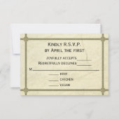 Griekse bruiloft RSVP Kaartje (Voorkant)