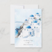 Griekse bruiloft RSVP Response Kaart (Achterkant)