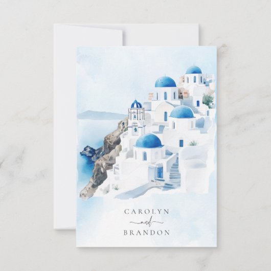 Griekse bruiloft RSVP Response Kaart (Achterkant)