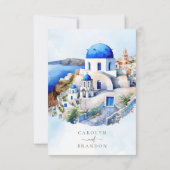 Griekse bruiloft RSVP Response Kaart (Achterkant)