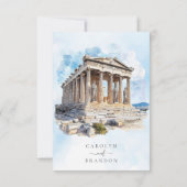 Griekse bruiloft RSVP Response Kaart (Achterkant)