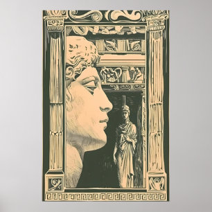 Griekse Buste Print Antieke Beeldhouwkunst Muur Ku