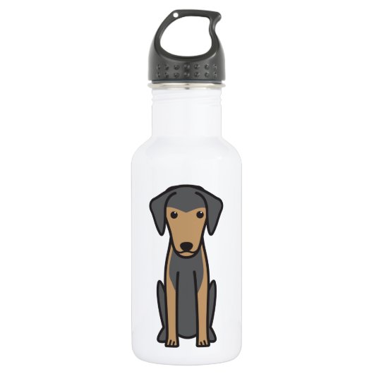 Griekse Cartoon Harehound Dog Waterfles (Voorkant)
