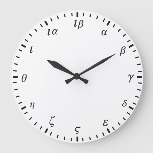 Griekse cijfers grote klok (Voorkant)