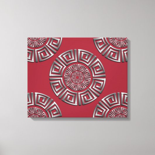 Griekse Circle Motif Canvas Afdruk (Voorkant)