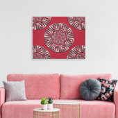Griekse Circle Motif Canvas Afdruk (Insitu (Woonkamer))