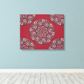 Griekse Circle Motif Canvas Afdruk (Insitu (Houten vloer))