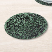 Griekse code Mi uit antieke schijfhistorie van Kre Ronde Kartonnen Onderzetter (Gebogen)