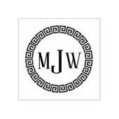 Griekse code S 3 Initiaal + Naam Monogram Rubberst Rubberstempel (Afrduk)