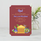 Griekse cultuuruitnodiging kaart (Staand voorkant)