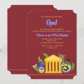 Griekse cultuuruitnodiging kaart (Voorkant / Achterkant)