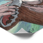 Griekse cyclops Knife met Fantasy Wall Art afdrukk Poster (Hoek)