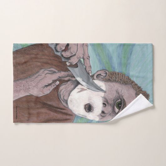 Griekse Cyclops Knife Scheren Fantasy Art Badhandd Bad Handdoek (Handdoek)