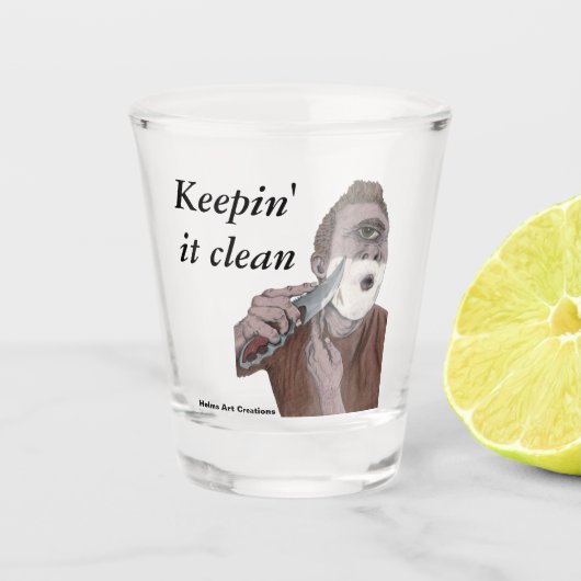 Griekse Cyclops Knife Scheren Fantasy Art Shot Gla Glas (Voorkant)