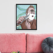 Griekse Cyclops Knife Scheren Fantasy Canvas Print (Insitu (Woonkamer))