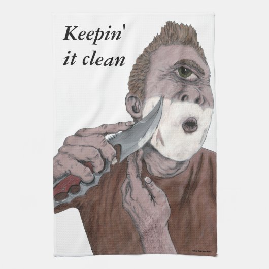 Griekse Cyclops Knife Scheren Fantasy Keuken Handd Theedoek (Verticaal)