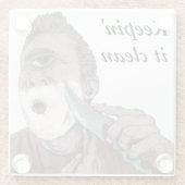 Griekse Cyclops Knife Scheren Glas Drankachtbaan Glazen Onderzetter (Achterkant)