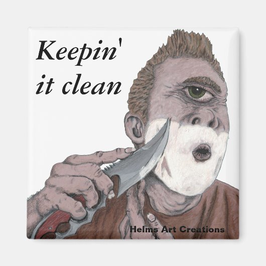 Griekse Cyclops mes scheren koelkastmagneten Magneet (Voorkant)