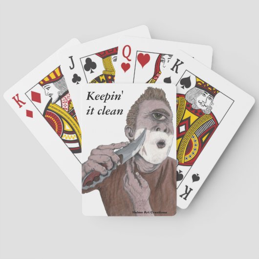 Griekse Cyclops Mes Scheren Scheer Kunst Speelkaar Pokerkaarten (Achterkant)