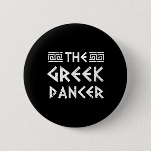 Griekse danser Grappig Grieks Dans Grieks Opa P Ronde Button 5,7 Cm