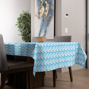 Griekse diamantpatroon kantbloemen tafelkleed