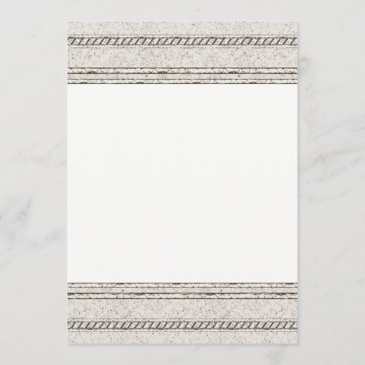 Griekse dinerfeest uitnodiging met stenen elemente (Achterkant)