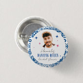 Griekse disco mamma bruidsfeest Face Dancing Queen Ronde Button 3,2 Cm (Voorkant /achterkant)