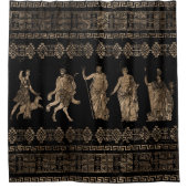 Griekse doedels en sleutelversiering van de Meande Douchegordijn (Voorkant)