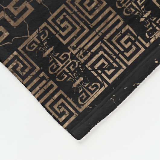 Griekse doedels en sleutelversiering van de Meande Fleece Deken (Hoek)