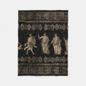 Griekse doedels en sleutelversiering van de Meande Fleece Deken (Voorkant)