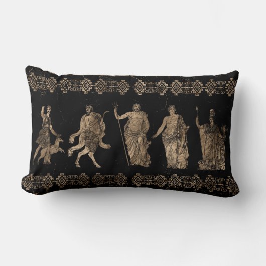 Griekse doedels en sleutelversiering van de Meande Kussen (Voorkant)