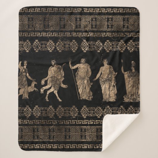 Griekse doedels en sleutelversiering van de Meande Sherpa Deken (Voorkant)