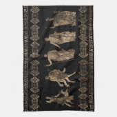 Griekse doedels en sleutelversiering van de Meande Theedoek (Verticaal)