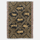 Griekse doedels en versiering met de Meander-sleut Deken (Voorkant Verticaal)