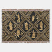 Griekse doedels en versiering met de Meander-sleut Deken (Voorkant)