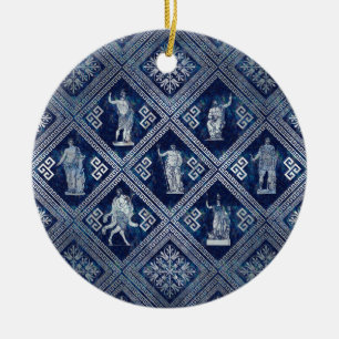 Griekse doedels en versiering met de Meander-sleut Keramisch Ornament