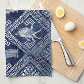 Griekse doedels en versiering met de Meander-sleut Theedoek (Quarter Fold)