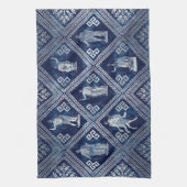 Griekse doedels en versiering met de Meander-sleut Theedoek (Verticaal)