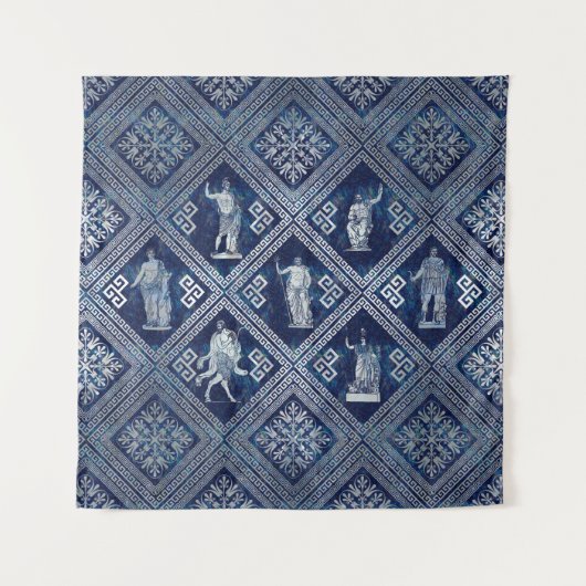 Griekse doedels en versiering met de Meander-sleut Wandkleed (Voorkant)