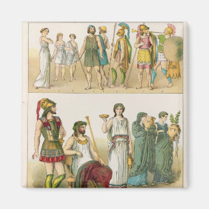 Griekse dress uit 'Trachten der Voelker', 1864 Magneet