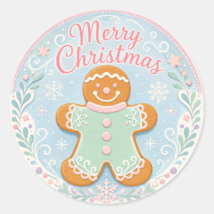 Griekse dropman in pastelkleuren ronde sticker
