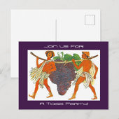 Griekse Druiven Griekse Toga party Uitnodiging Pc' (Voorkant / Achterkant)