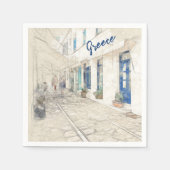 Griekse eiland doek servetten - Spetses Traditione (Voorkant)