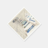 Griekse eiland doek servetten - Spetses Traditione (Hoek)