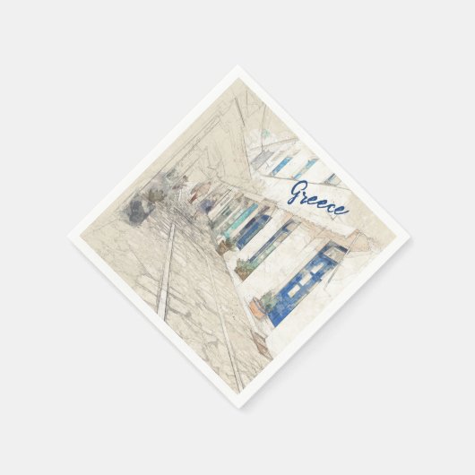 Griekse eiland doek servetten - Spetses Traditione (Hoek)
