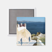Griekse eiland-santorini magneet (Voorkant / Achterkant)